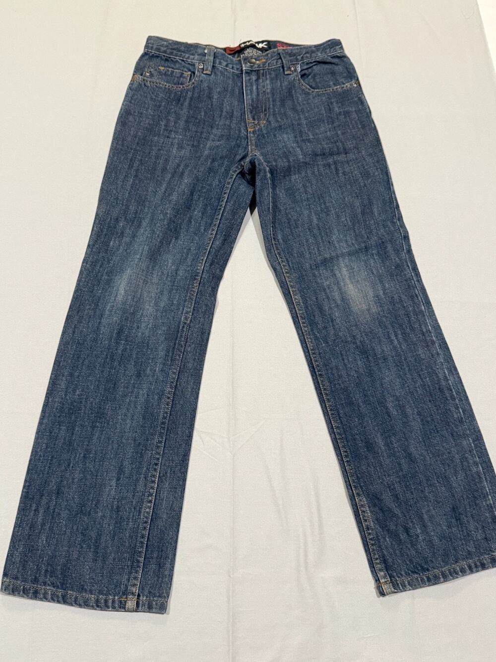 Tony Hawk Boys Jeans Size 14 Straight Leg Blue Denim 100% Cotton Skate Y2K